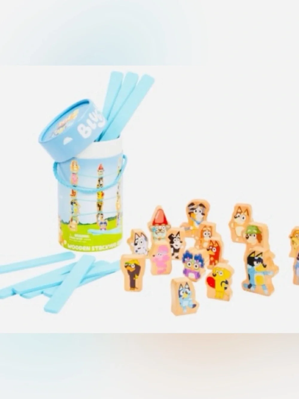 Bluey Wooden Stacking Game & Figure Play Set
